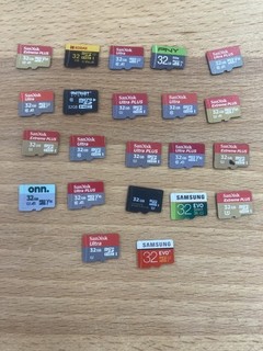 Lot of 22 32GB microSD Memory Cards