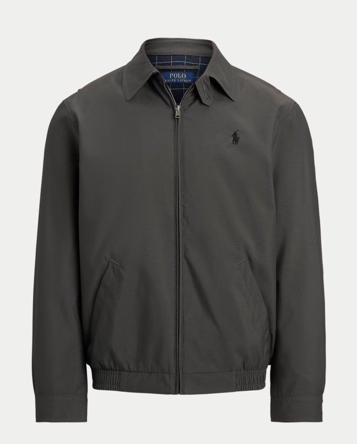NWT Polo Ralph Lauren DARK GRAY Twill Bi Swing Full Zip