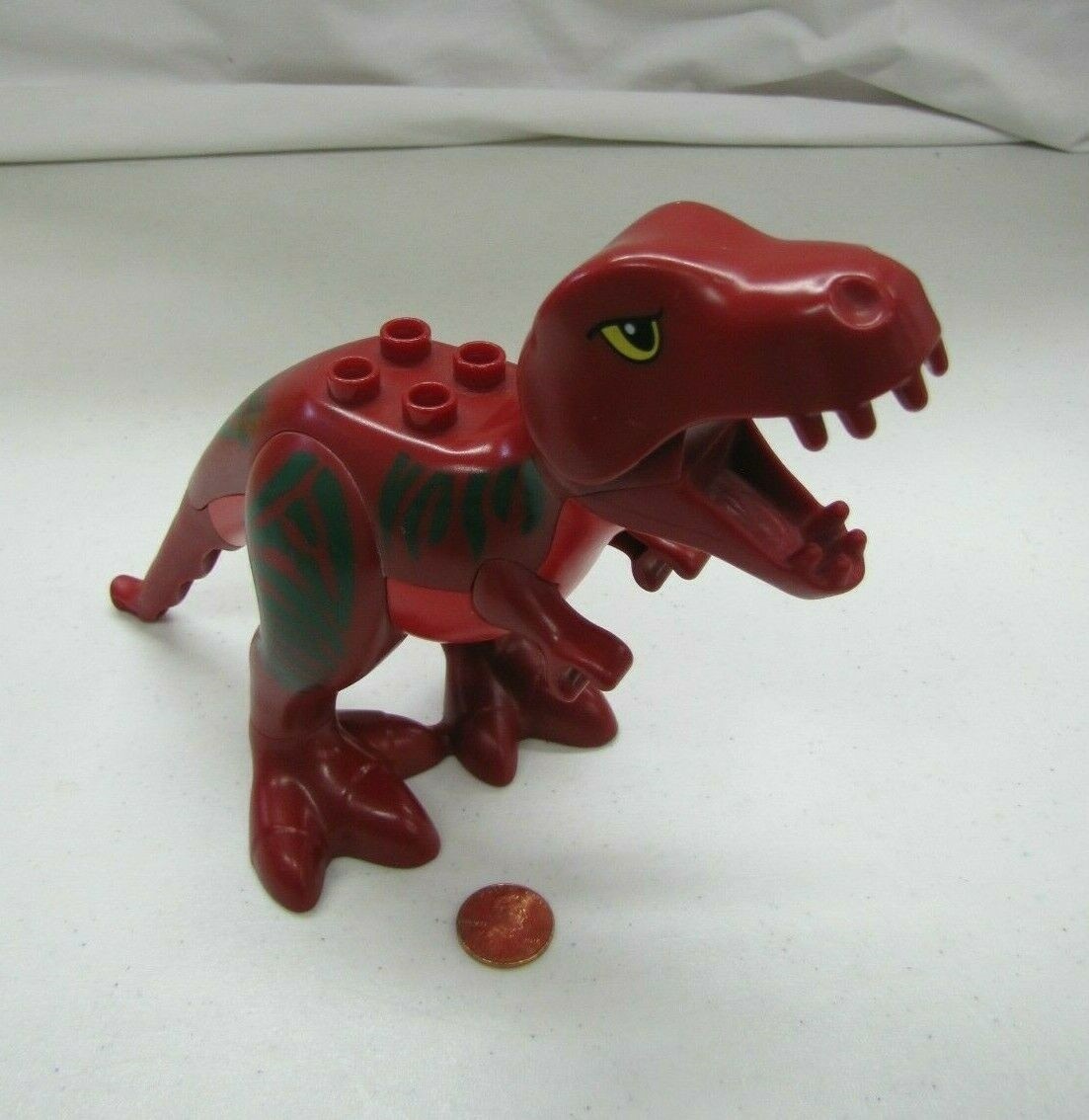 Vtg Lego Duplo Tyrannosaurus T REX Red Green Dinosaur Figure Dino Valley #5598