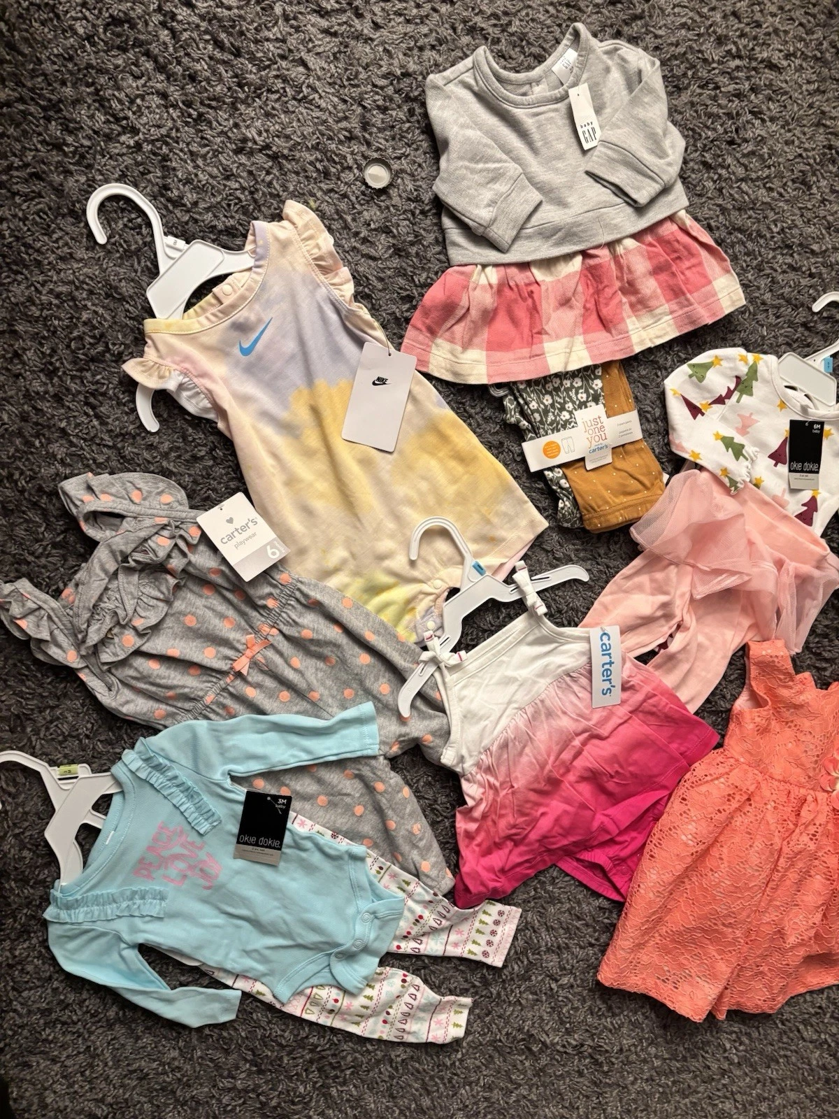 New baby girl clothes bundle 0/3M 3M 6M Nike Carter's Gap