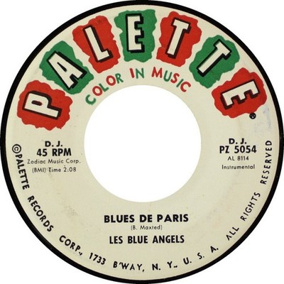 Blue Angels - Blues De Paris / Petite Cherie - Used Vinyl Rec - Promo - C8100z