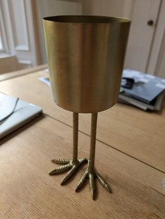 Urban Outfitters Bird Feet Copper Brass Flower Planter