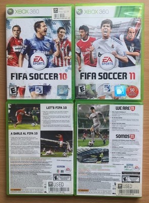 FIFA Soccer 10 + FIFA Soccer 11 (Microsoft Xbox 360) 2x FIFA GAMES CIB