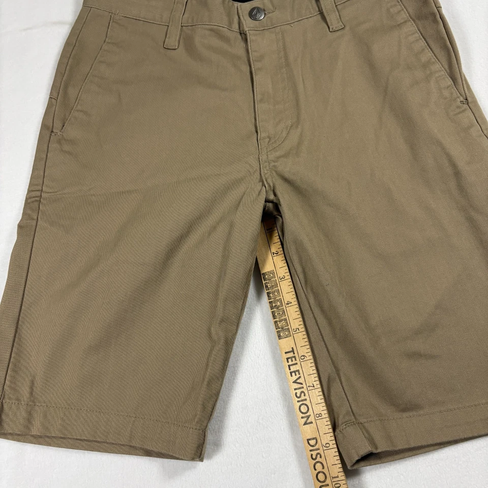 Volcom Shorts Mens 29 Khaki Chino Skate Casual Streetwear Classic Cotton Style - Image 3 of 4