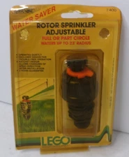 Water Whiz 7400 Rotor Sprinkler Adj. LEGO Full or Part Circle Up to 23' Radius