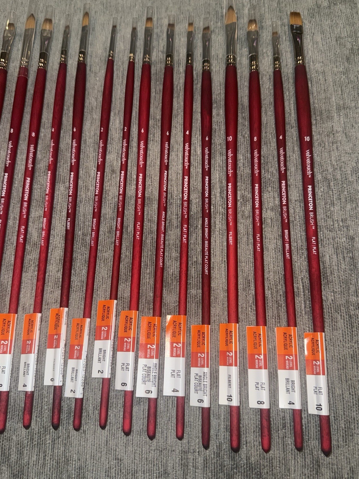 Princeton Velvetouch Watercolor/acrylic Paint Brushes! Lot of 44! NEW/FREE SHIP!