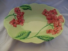 Vintage Carlton Ware Australian Pink Hydrangea Oval Bowl