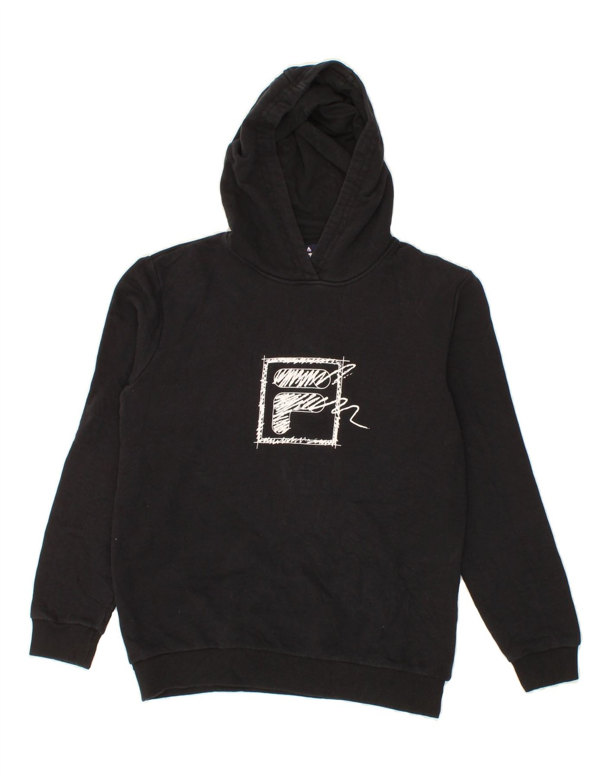 FILA Maglione con cappuccio grafico ragazzo 13 14 anni cotone nero AW11