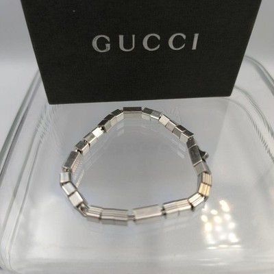 Rare Gucci Tom Ford Block Chain Bracelet Silver 925 Vintage Used