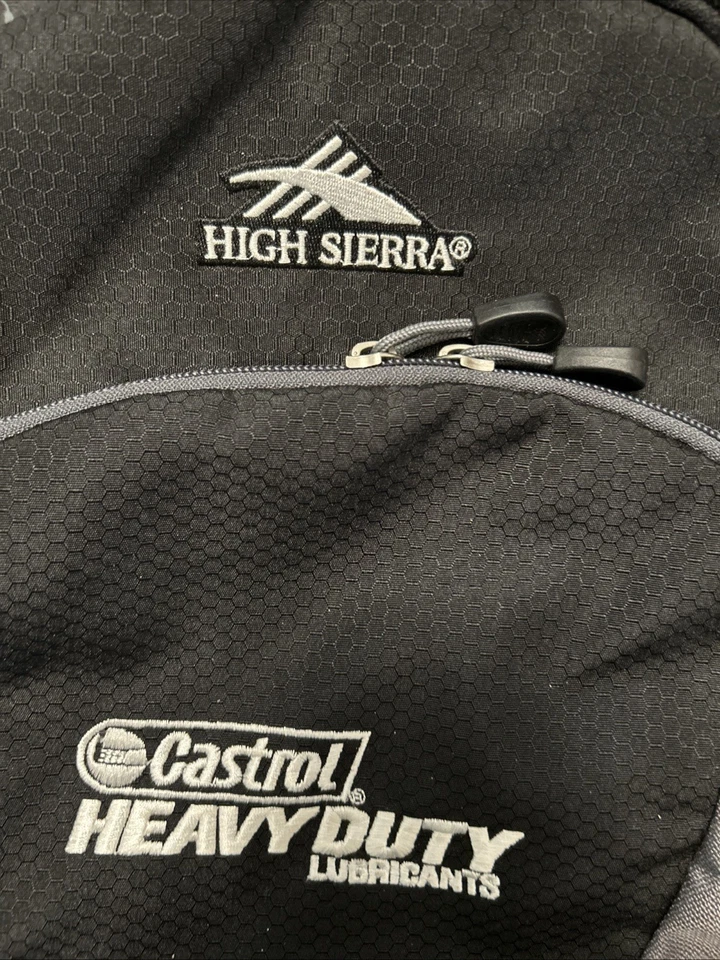 Mochila Castrol High Sierra con punto tecnológico. 6 bolsillos. 18”. Zona de cojín. Raro negro Foto 2 de 4