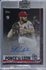 2019 Topps Clearly Authentic Black 56/75 Daniel Ponce de Leon #CAA-DP Auto 9cf