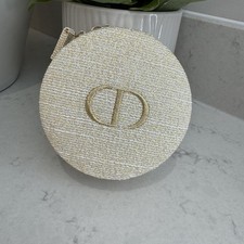 Christian Dior Gold Trousse Pouch Cosmetic Bag Jewellery Round Box