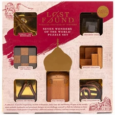 Professor Puzzle: Seven Wonders of the World Puzzle Set, 3D Handheld Brainteaser
