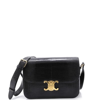 Celine Triomphe Shoulder Bag Lizard Medium