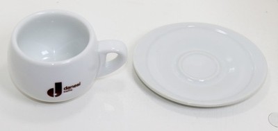 Danesi Caffe Espresso Cup Saucer Set White Italian Coffee Cup