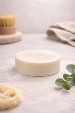 White Disc Round Dish Bar Soap for cutting grease on Dishes Citrus sweet orange 