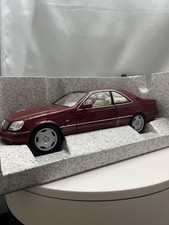 NOREV “1996-1998 Mercedes Benz CL 600” 1:18, ALMANDINE RED METALLIC, NEW, LTD.