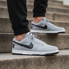 Nuevo NIKE Clásico Tenis Atléticos Parte Superior Baja Zapatos Informales Para Hombre Gris Todas las Tallas