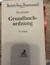 Demharter Grundbuchordnung 33. Auflage