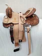 Premium Leather Western Hard Seat Horse Saddle With Tack Set in All Sizes.
