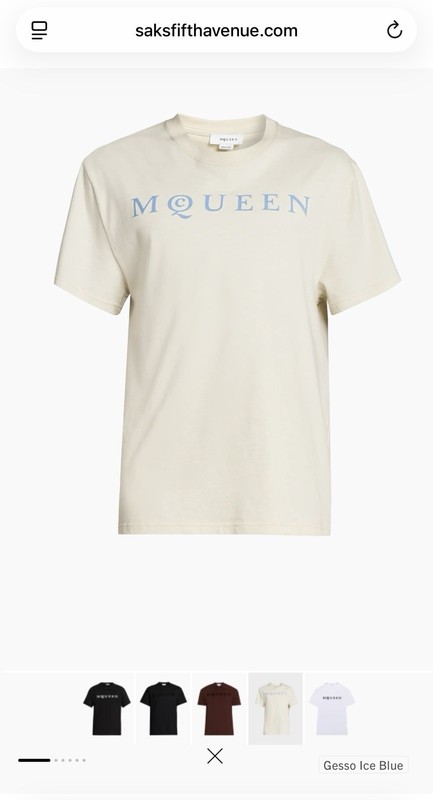 Alexander McQueen Men's T-Shirt Size Medium  Short Sleeve