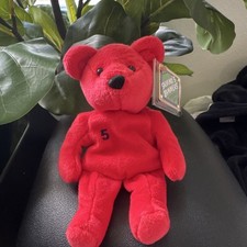 Salvino's Bammers Nomar Garciaparra 5 Red Plush Bear 1999 Opening Day
