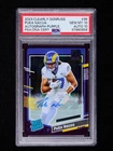 Puka Nacua 2023 Clearly Donruss Rated Rookie Auto Purple /175 PSA 10 Auto 10