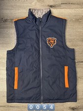 Chicago Bears Vest Reversible Size Medium NFL Football Gear Blue & Orange