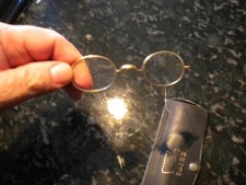 antique Round 10k Gold filled Eyeglasses with case 16g with glass john lennon