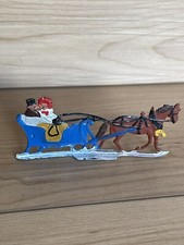 Vintage Hans Heinrichsen German Flat Lead Winter Scene Sleigh Figure