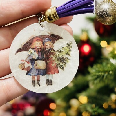Weihnachten Schlüsselanhänger Weihnachtsgeschenke Decoupage Methode Geschenke Gastgeschenke Lehrer