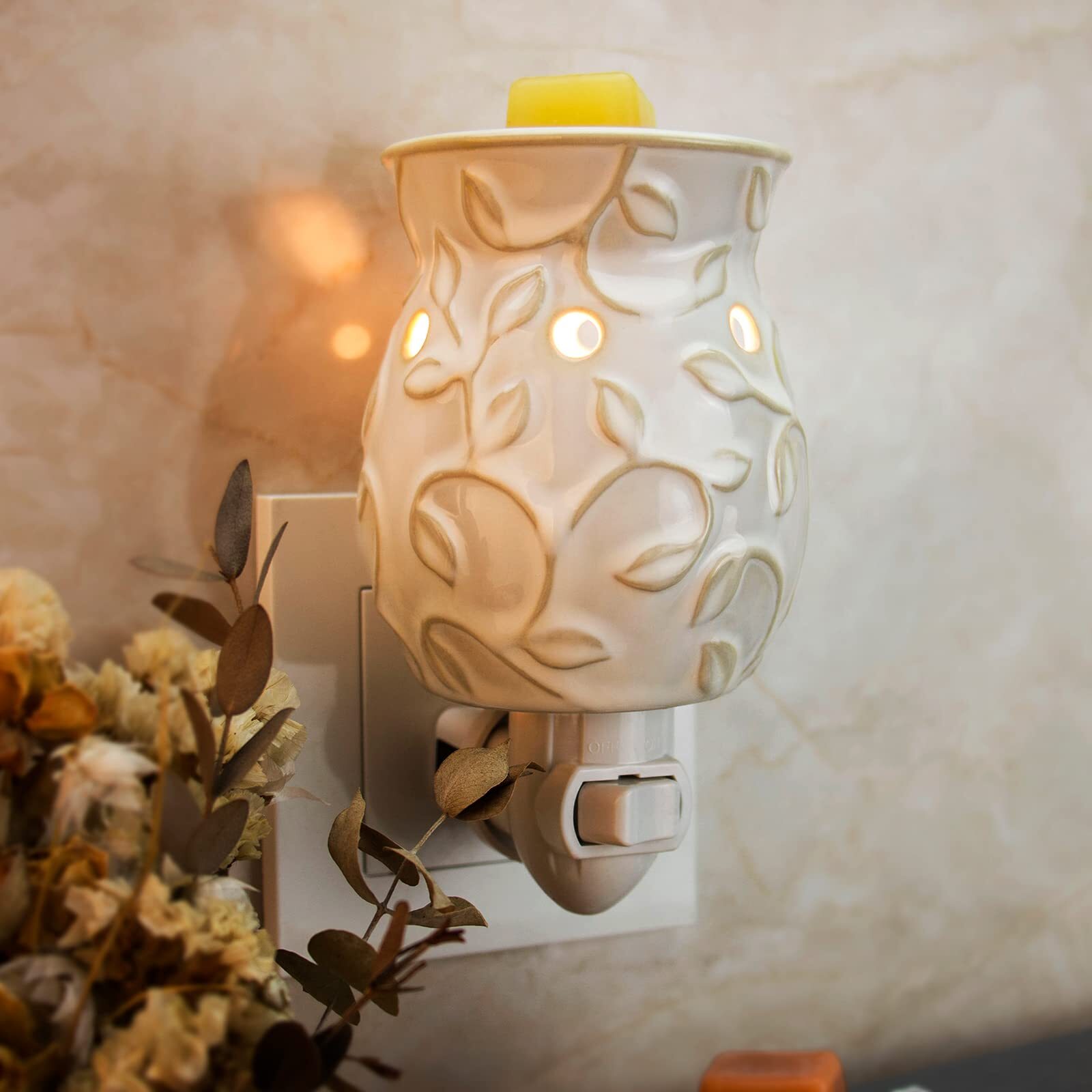 Scented Wax Warmer Night Light Plug In Candle Melter with Warmer Base-image