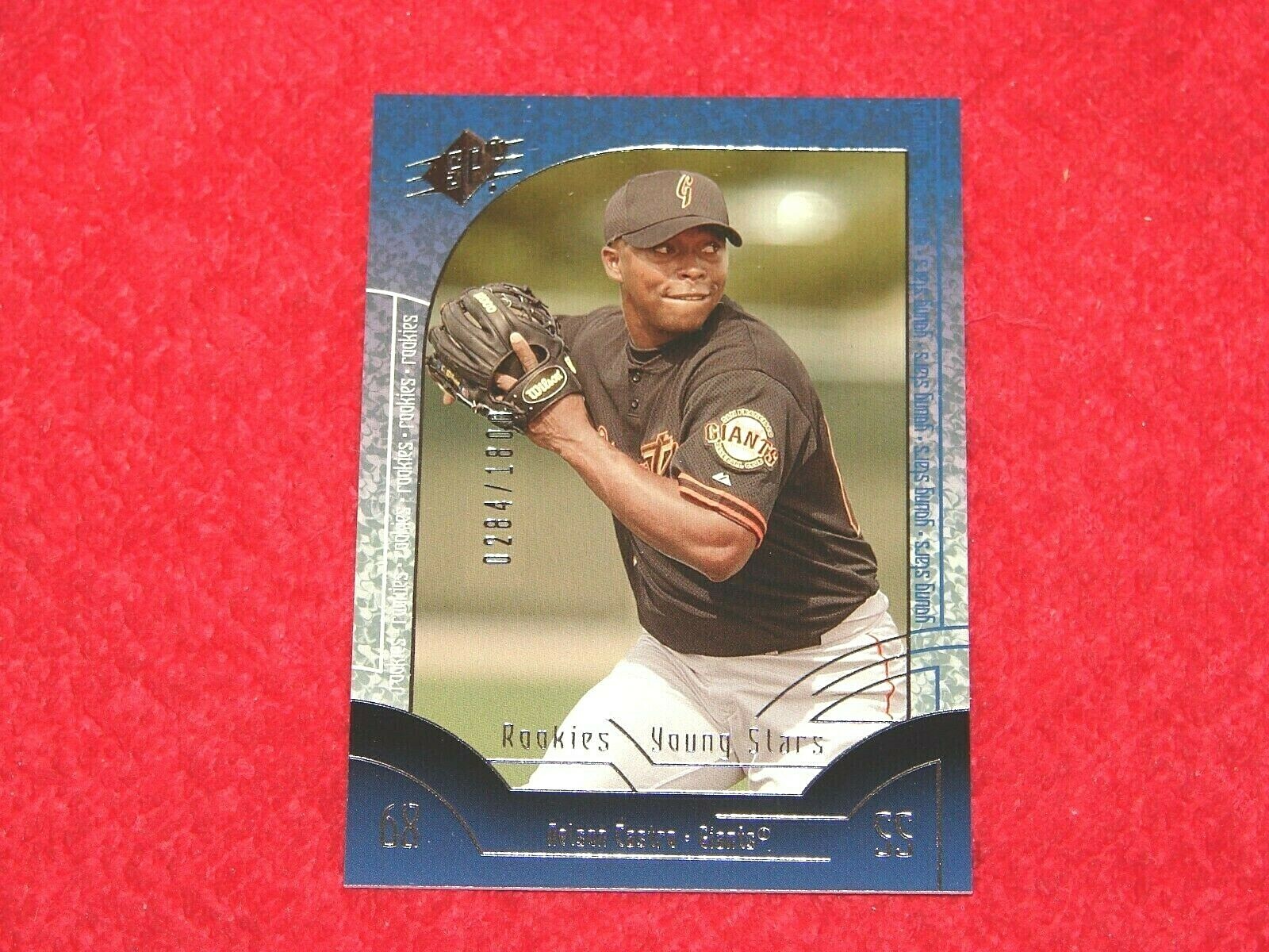 NELSON CASTRO GIANTS 2002 UPPER DECK SPX YS RC #104P /1800 (B-2810)