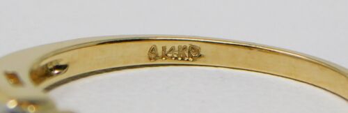 14k Multi Gold ≈3.4 mm Diamond + Accents Engagement Promise Ring Sz 6.25+ B6318 - Picture 6 of 7