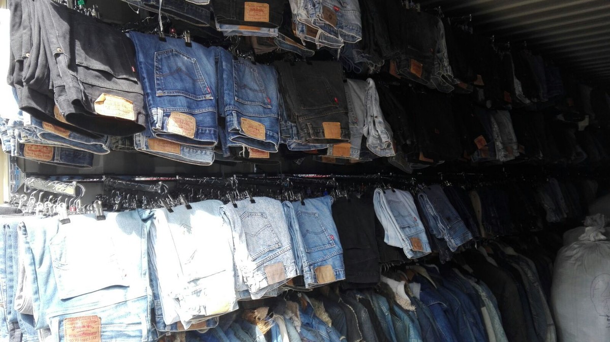 Jeans Used Clothing Lots For Sale Regular Fit Men's Denim Jeans