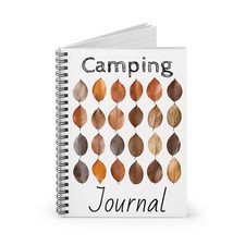 Autumn Leaves Camping Journal, Spiral Notebook - Ruled Line, Hiking Outdoors