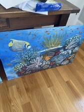 Dipinto olio sotto mare originale Hugh