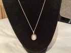 AUTHENTIC SIGNED STERLING SILVER & MOTHER OF PEARL PENDANT NECKLACE NR