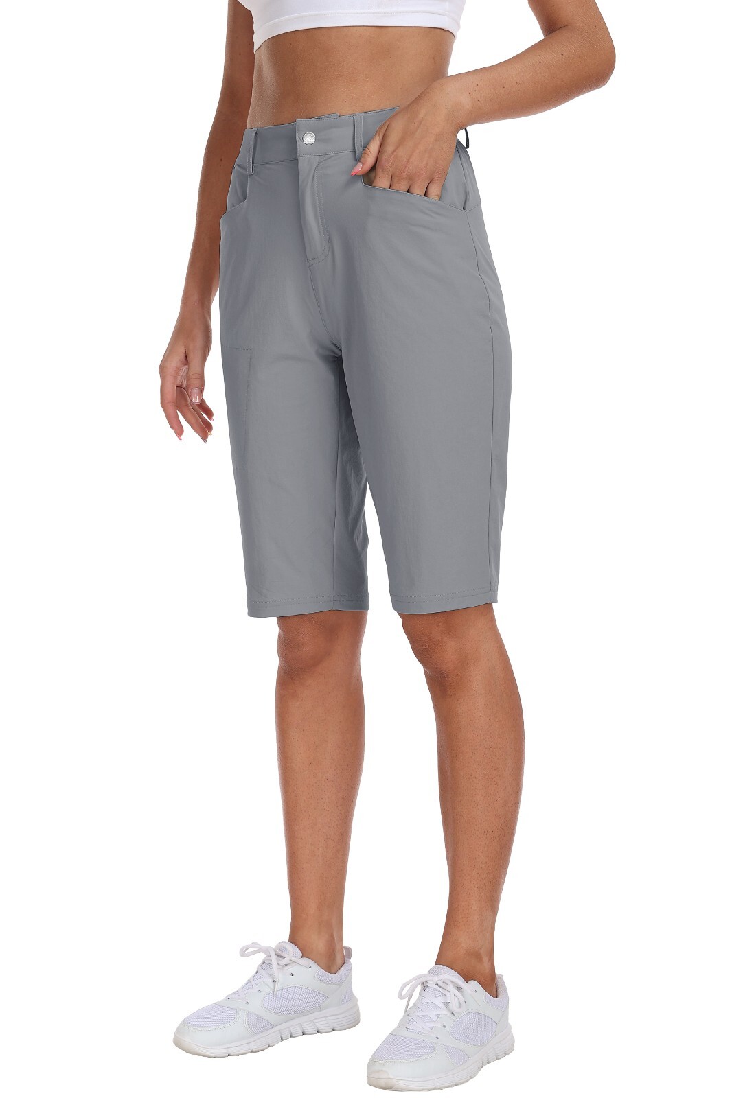 Women 13" Golf Short Outdoor Cargo Hiking Knee Length Short Quick Dry