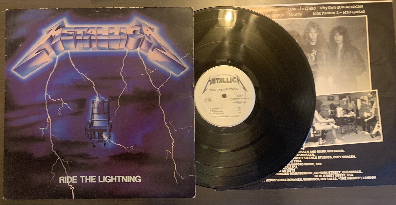 METALLICA Ride the Lightning Vinyl Lp 1984 Megaforce Silver A 1