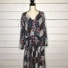 New Tommy Hilfiger Faux Wrap Handkerchief Patchwork Asymmetrical Dress PLUS 3X