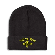 Beanies for Men Yellow Tang Fish Winter Hats for Women Acrylic Skull Cap 1 Size