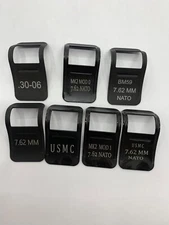 1 M1 GARAND REAR SIGHT COVER. LAZER ETCHED USMC 30-06 7.62 MM (BM59 MOD I OR II)