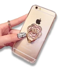 Lilidreamstore Universal 360 Rotating  Cell Phone Finger Ring Stand Holder- ROSE