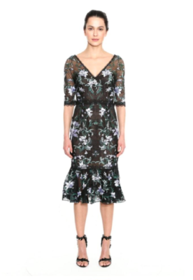 MARCHESA NOTTE FLORAL EMBROIDERED COCKTAIL MIDI DRESS sz 2 | eBay MARCHESA NOTTE FLORAL EMBROIDERED COCKTAIL MIDI DRESS sz 2 | eBay