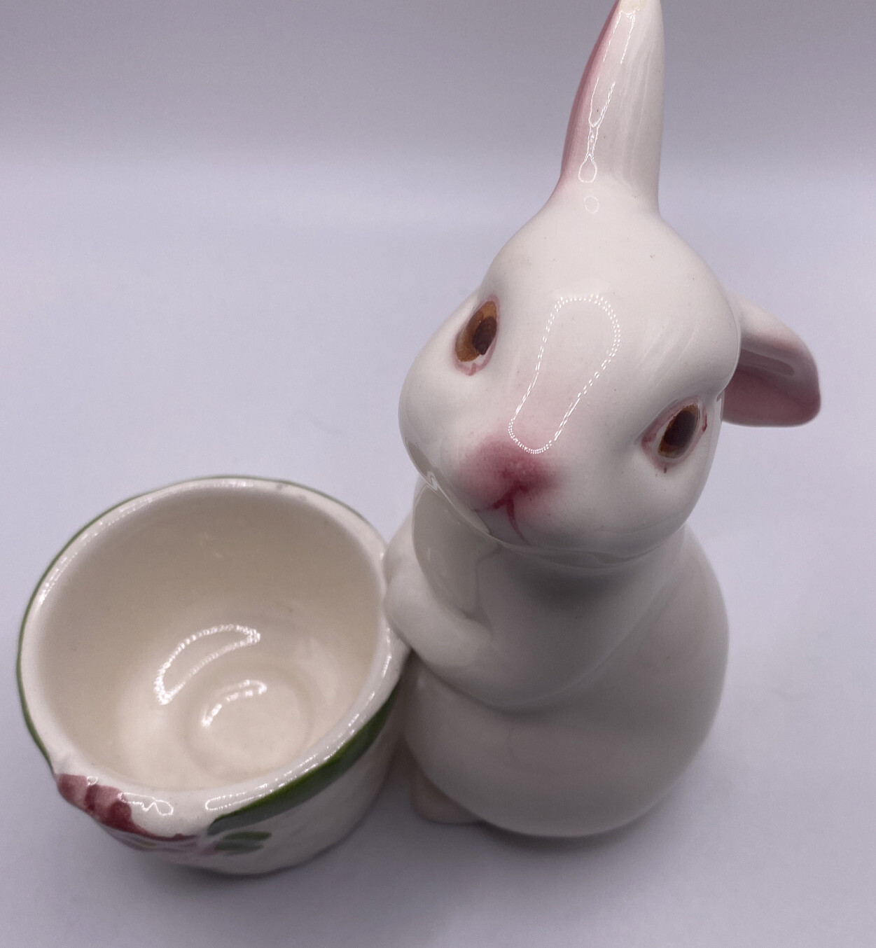 Vintage AVON Signed Rabbit Bunny Egg/Votive ceramic Holder 1980 | eBay