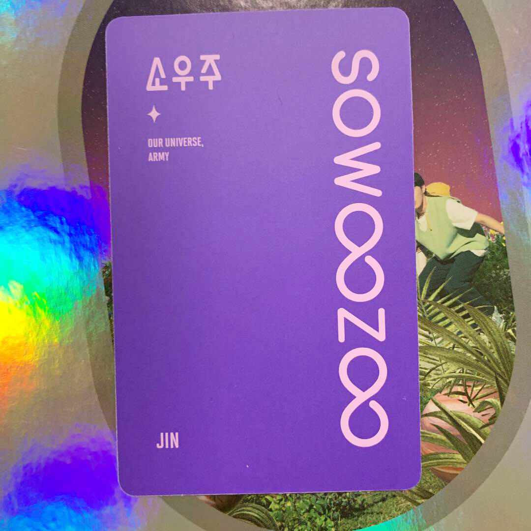 BTS SOWOOZOO Blu-ray Official Photo card JUNGKOOK V JIMIN