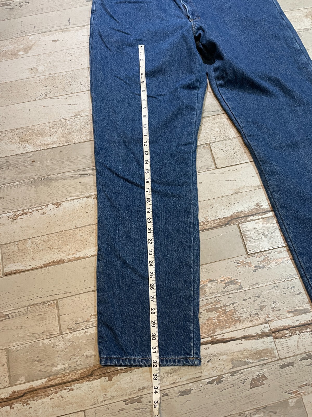 L L Bean Classic Fit Plaid Flannel Insulated Blue Jeans Men 38x34 Blue