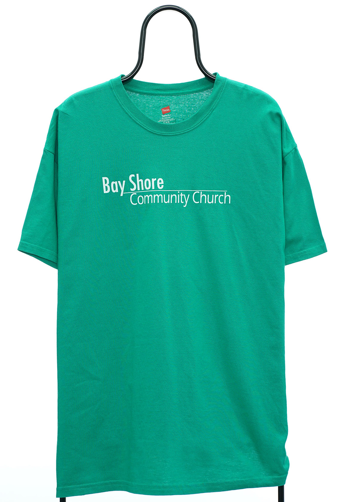 Graphic TShirt Community Church Short Sleeved Vintage Green - XL