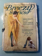 1921 Breezy Stories March Live Wire Fiction RARE VINTAGE